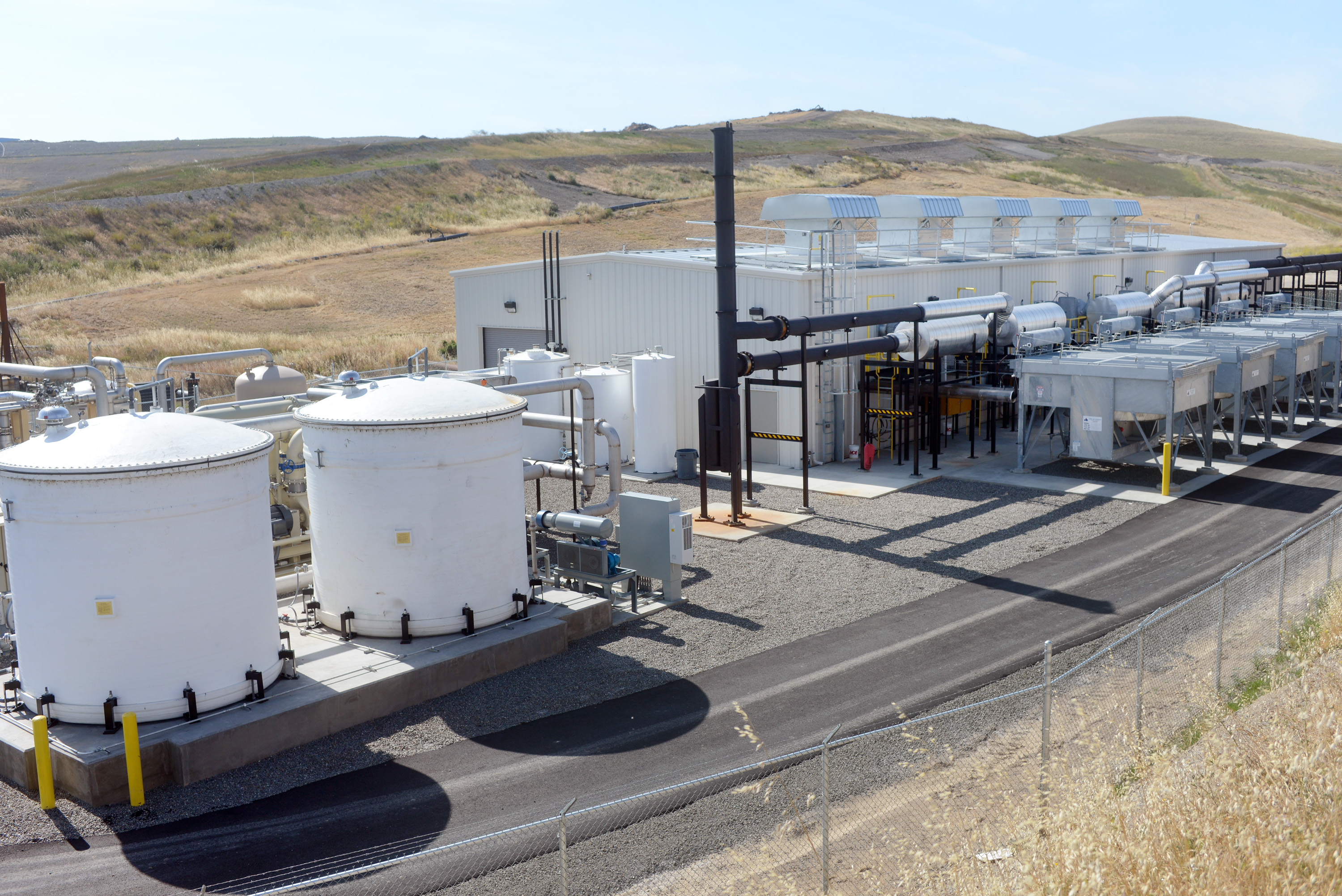 The biomass energy plant at Potrero Hills Landfill went online on April 13. The facility creates energy using methane gas from landfill garbage. (Robinson Kuntz/Daily Republic)